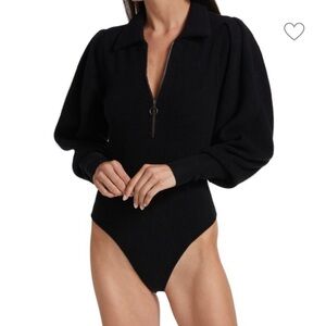 Brandi Bishop-sleeve Bodysuit - Size S